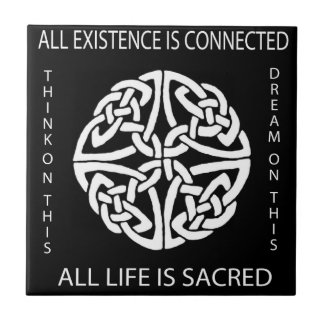 CARREAU EN CÉRAMIQUE CARRELAGE CELTIQUE/SYMBOLE D'UNITÉ TRIVET ARA ARTI