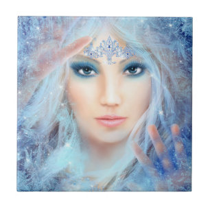 Carreau En Céramique Carrelage céramique Reine des neiges. Une belle fe
