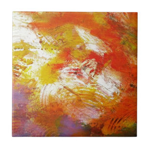 Carreau En Céramique Carrelage d'art Abstrait rouge créatif