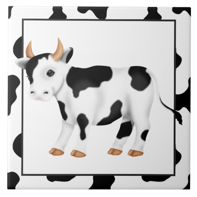 Carreau En Céramique Carrelage de cuisine de la vache country (Devant)