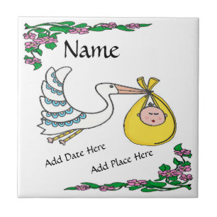 Carreau En Céramique Carrelage de naissance, Néerlandais, Personnaliser