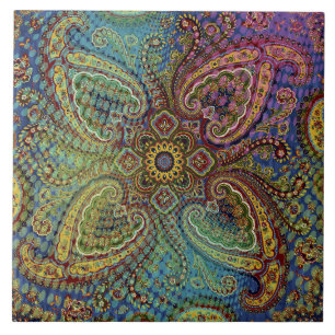 Carreau En Céramique Carrelage décoratif Paisley