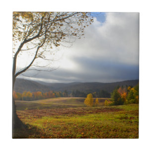 Carreau En Céramique Carrelage du jour d'automne nuageux du Vermont