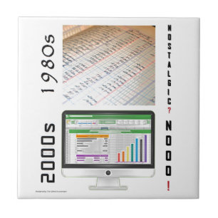 Carreau En Céramique Carrelage en céramique "1980 vs 2000 Accounting"