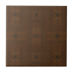 Carreau En Céramique Carrelage en céramique Brown tissé Motif