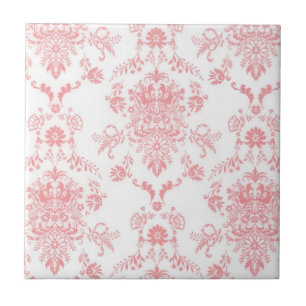 Carreau En Céramique Carrelage en céramique Damas rose