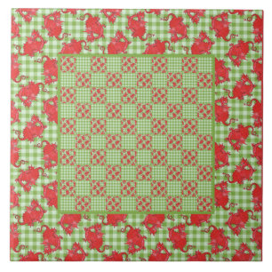 Carreau En Céramique Carrelage en céramique : Dragon rouge mignon sur E