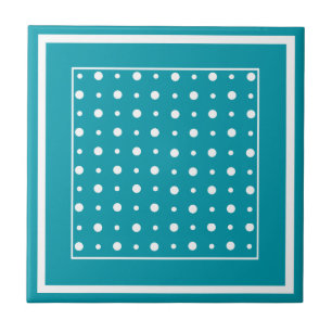 Carreau En Céramique Carrelage en céramique élégant, Pois blancs sur Tu