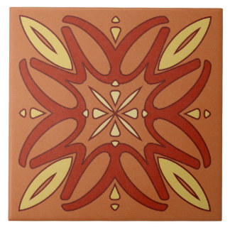 Carreau En Céramique Carrelage en céramique - Fleur de Kaleidoscope jau