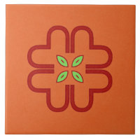 Carrelage en céramique - Fleur Kaleidoscope rouge