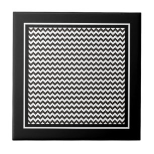 Carreau En Céramique Carrelage en céramique, Motif Chevron noir et blan