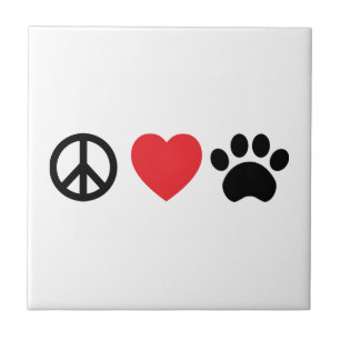 Carreau En Céramique Carrelage en céramique Peace Love Paw