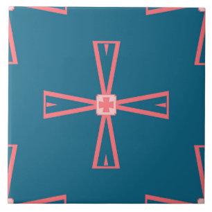 Carreau En Céramique Carrelage en céramique - rose sur Motif bleu carre