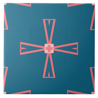 Carreau En Céramique Carrelage en céramique - rose sur Motif bleu carre