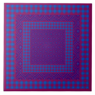 Carreau En Céramique Carrelage en céramique, violet et bleu, Chèques et