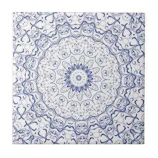 Carreau En Céramique Carrelage en dentelle bleu