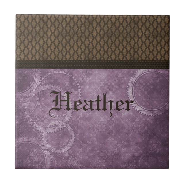 Carreau En Céramique Carrelage en métal, pourpre (Devant)