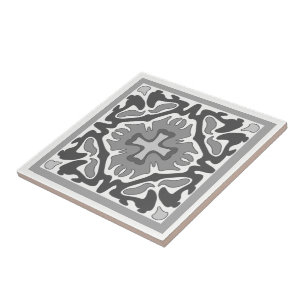 Carreau En Céramique Carrelage espagnol noir et blanc
