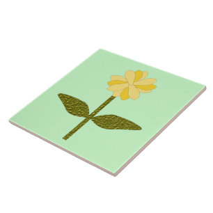 Carreau En Céramique Carrelage Fleur Jaune