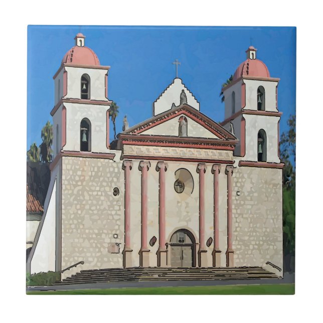 Carreau En Céramique Carrelage Mexicain, Vielle Mission Espagnole Père  (Devant)