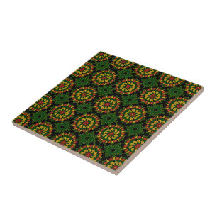 Carreau En Céramique Carrelage Motif Paisley vert