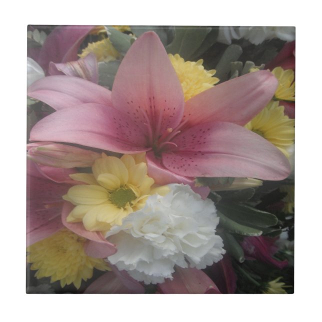 Carreau En Céramique Carrelage rose Lily Beauté (Devant)
