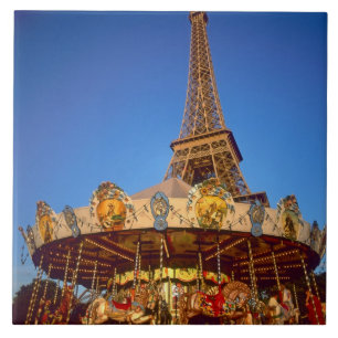 Carreau En Céramique Carrousel, Tour Eiffel, Paris, France