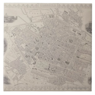 Carreau En Céramique Carte antique de la Belgique