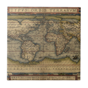 Carreau En Céramique Carte antique du monde