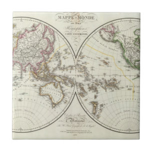 Carreau En Céramique Carte d'atlas de Paris