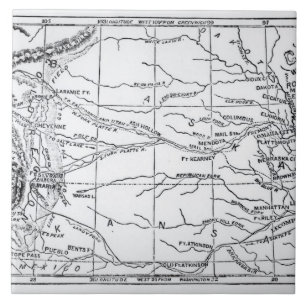 Carreau En Céramique Carte de la région d'or, éditée dans 'le Weekly