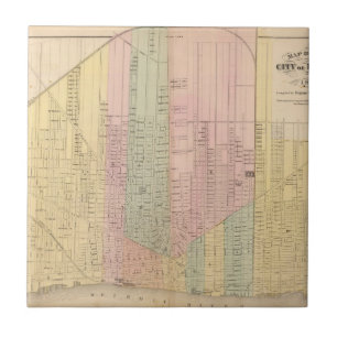 Carreau En Céramique Carte de la ville de Detroit
