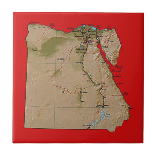 Carreau En Céramique Carte de l'Égypte
