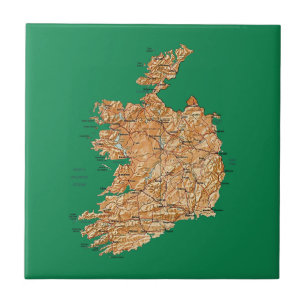 Carreau En Céramique Carte de l'Irlande