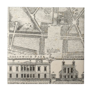 Carreau En Céramique Carte de parc de Greenwich