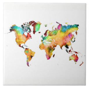 Carreau En Céramique carte du monde