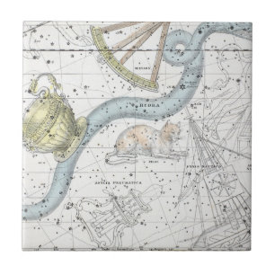 Carreau En Céramique Carte du plat XXVI de constellations