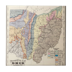 Carreau En Céramique Carte géologique de l'Ohio
