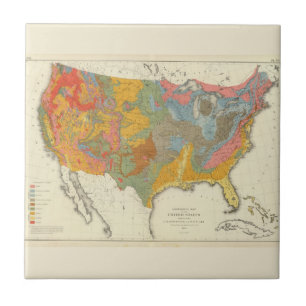 Carreau En Céramique Carte géologique des USA