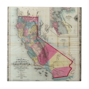 Carreau En Céramique Carte officielle de l'état de la Californie
