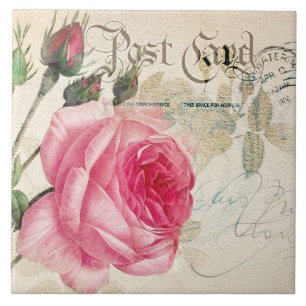 Carreau En Céramique Carte postale Redoute French Rose