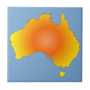 Carreau En Céramique Carte Sunny Australie