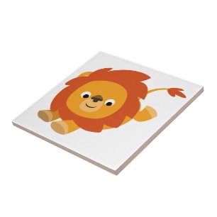 Carreau En Céramique Carton Lion Perky Cute