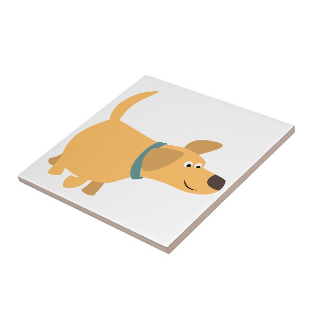 Carreau En Céramique Carton mignon Jaune Carrelage Labrador (Côté)
