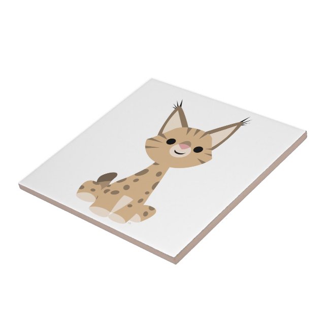 Carreau En Céramique Cartoon Lynx (Côté)