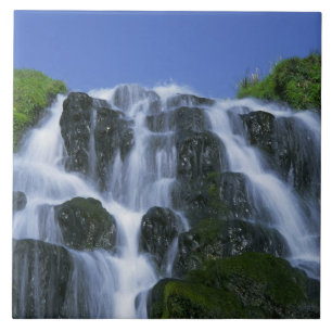 Carreau En Céramique Cascade, Portree, Île de Skye, Highlands,