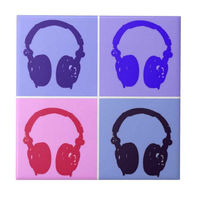 Carreau En Céramique Casques Pop Art (Devant)