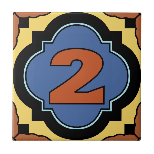 Carreau En Céramique Catalina Island Numéro d'adresse Pièce 2 (Devant)