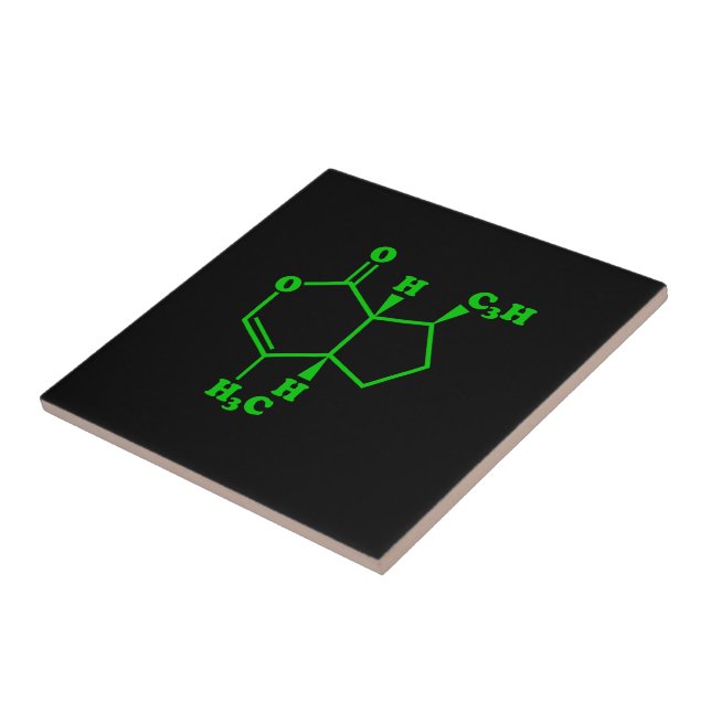 Carreau En Céramique Catnip Nepetalactone Formule chimique moléculaire (Côté)
