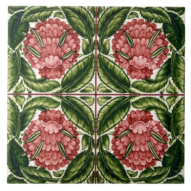 Carreau En Céramique Céramique de William De Morgan Victorian (Devant)